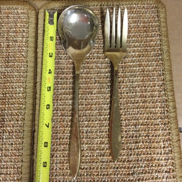 Vintage Gold Serving Set Dirigold Dirilyte Goldware Regal Serving Spoon & Fork - Picture 6 of 6